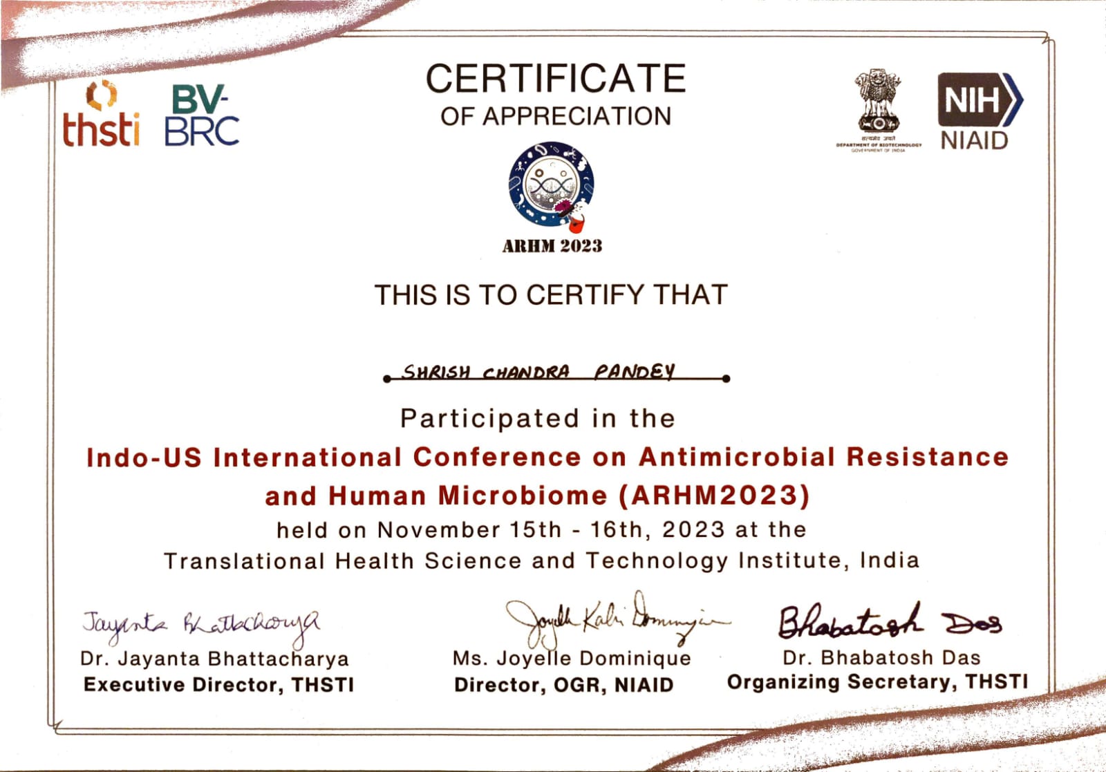 thsti ARHM 2023